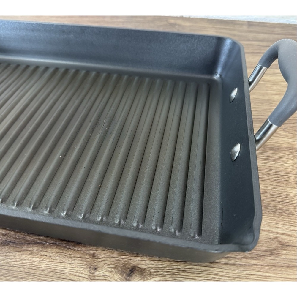 Pampered Chef Grill Pan Dual Burner Double Bacon Burger Panini Press Set 2924 - Picture 7 of 16